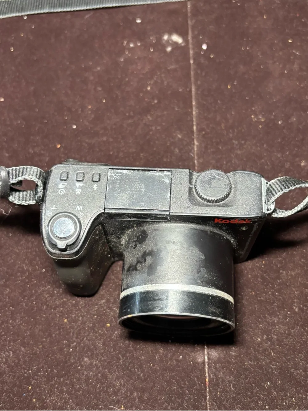 Kodak Black Compact Digital Camera with Lens and Strap